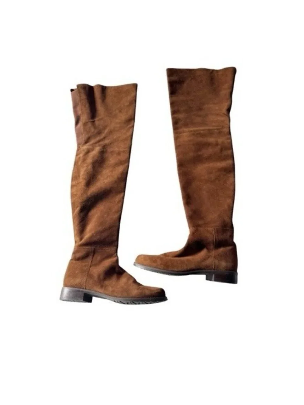 Stuart Weitzman Women's Sz 9 Hilo Brown Suede Over The Knee OTK Boots
